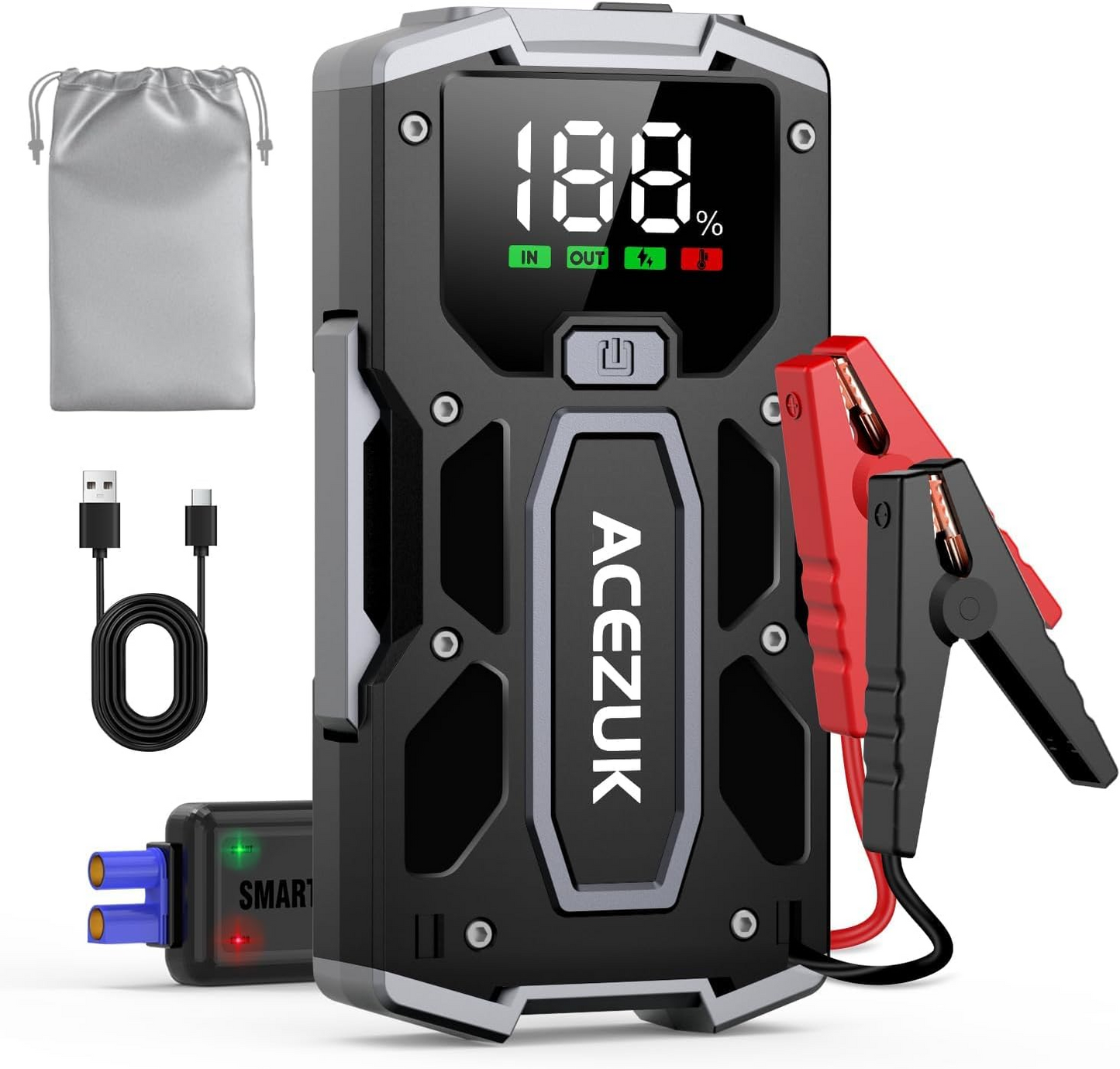 Sun Harbour | 800A Jump Starter | Premium Car Battery Booster | 7.2AH Power Bank | Emergency Light | 3-in-1 Compact Kit - Sun Harbour Energy