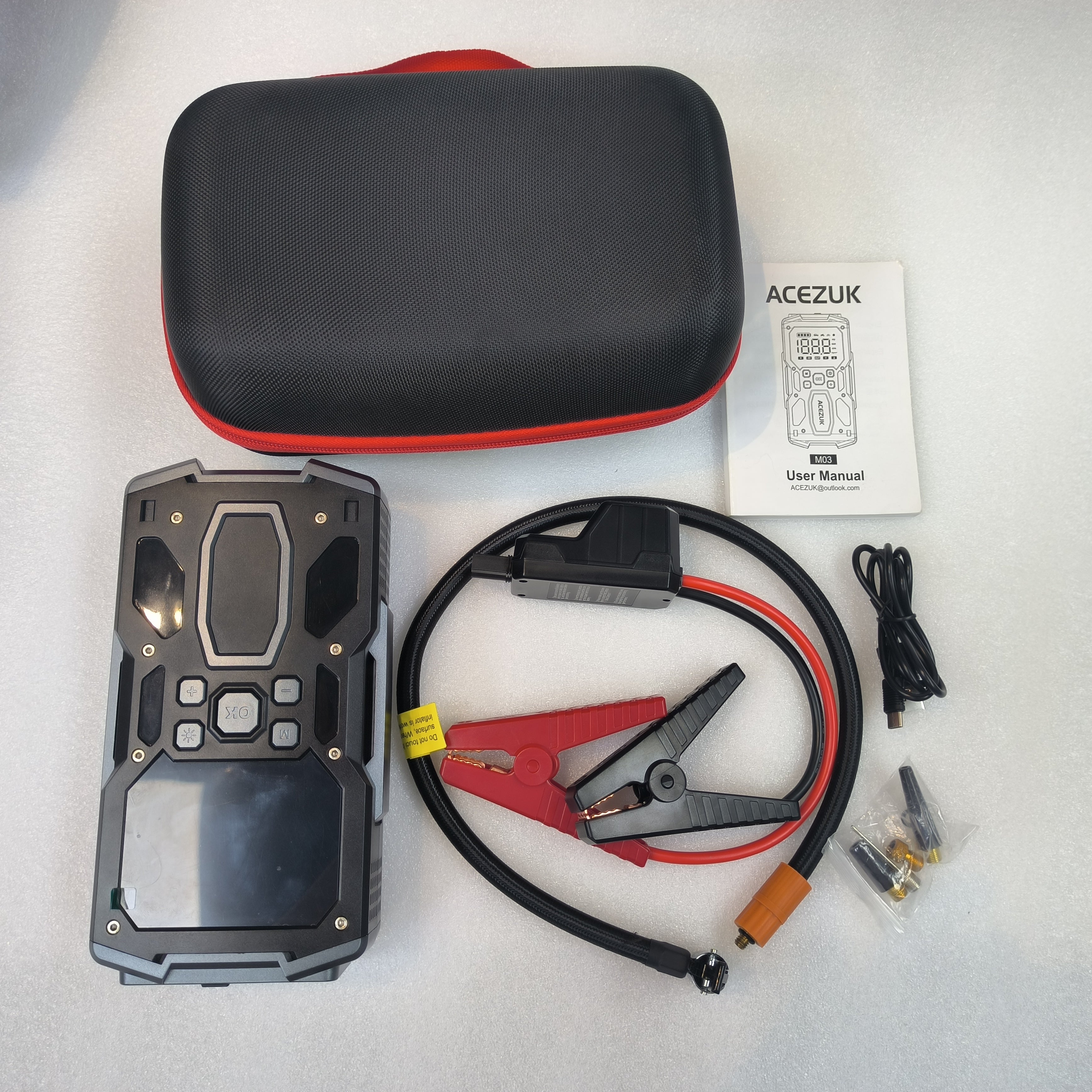 Sun Harbour | 1200A Jump Starter | Emergency Light | Air Compressor | Power Bank | 4-in-1 Kit - Sun Harbour Energy M03