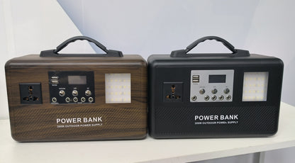 Sun Harbour | 300W LiFePO4 Portable Power Station | Wood Grain & Black Options | Lightweight Power Bank - Sun Harbour Energy GF-E300