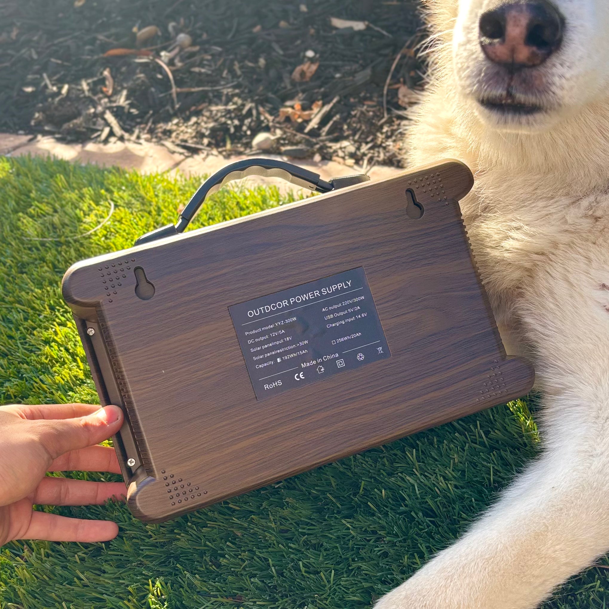 Sun Harbour | 300W LiFePO4 Portable Power Station | Wood Grain & Black Options | Lightweight Power Bank - Sun Harbour Energy GF-E300