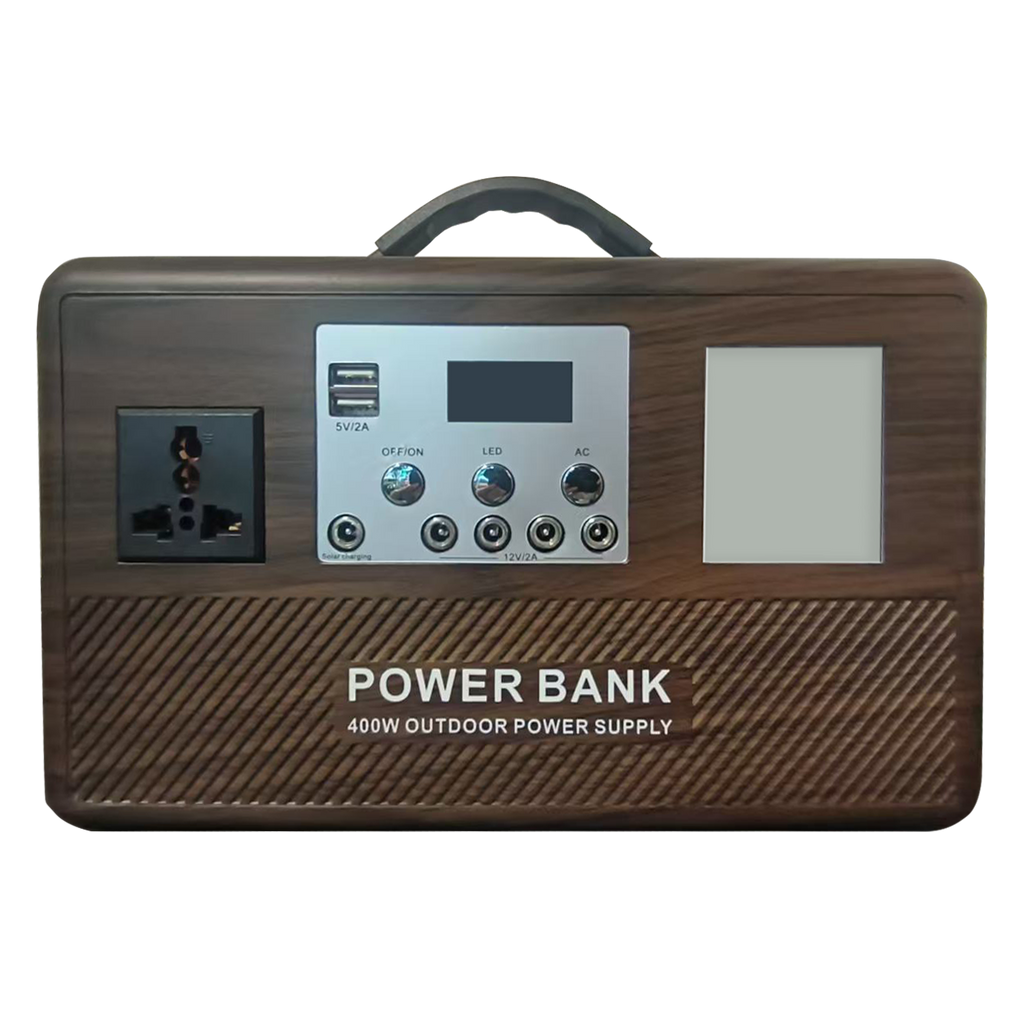 Sun Harbour | 300W LiFePO4 Portable Power Station | Wood Grain & Black Options | Lightweight Power Bank - Sun Harbour Energy GF-E300