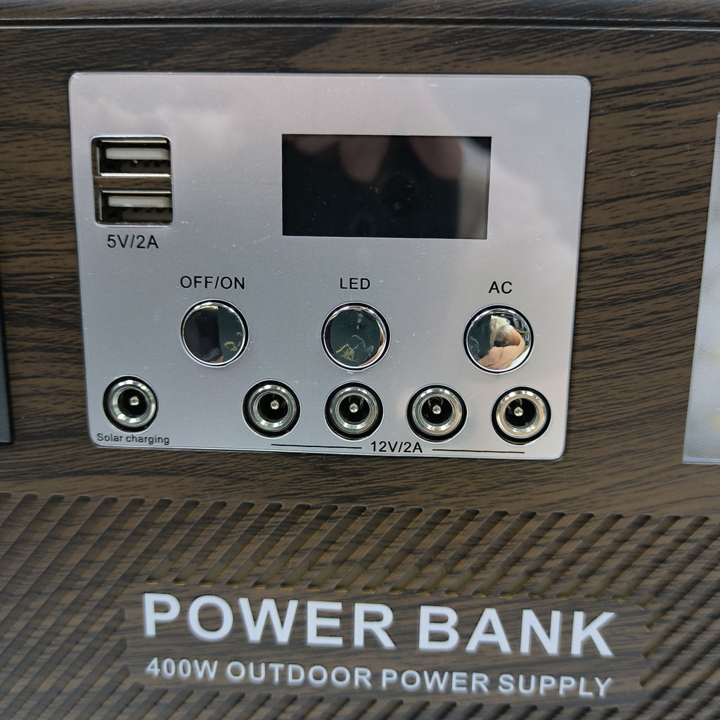 Sun Harbour | 300W LiFePO4 Portable Power Station | Wood Grain & Black Options | Lightweight Power Bank - Sun Harbour Energy GF-E300