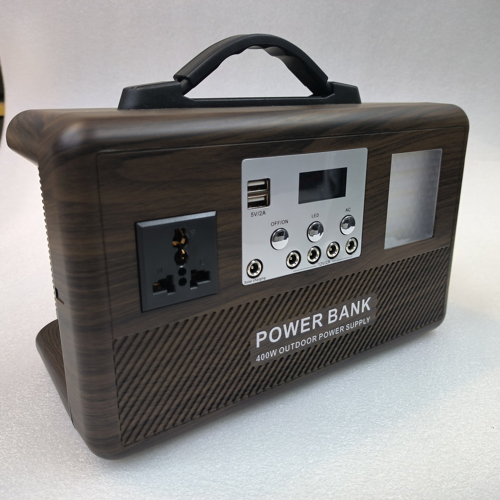 Sun Harbour | 300W LiFePO4 Portable Power Station | Wood Grain & Black Options | Lightweight Power Bank - Sun Harbour Energy GF-E300