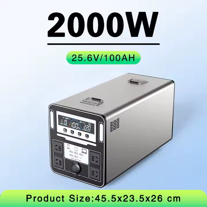 Sun Harbour | LiFePO4 Portable Power Station 500w 1000W 2000W 3000W | MPPT Solar Compatible | Outdoor Camping High Capacity Power Station - Sun Harbour Energy PES03