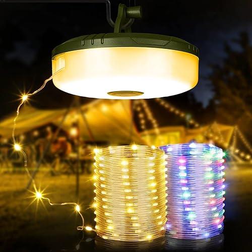 Sun Harbour | Solar 2000mAh LED Multi-Color & Warm White String Lights | 2-in-1 Rechargeable Tent Lantern | USB & Solar Charging - Sun Harbour Energy