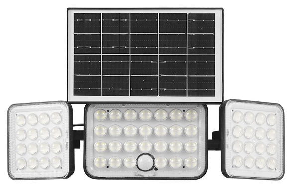 Sun Harbour | Solar Garden Wall Light | Waterproof 100W LED | Outdoor Solar Front Door Light | 3 Head Adjustable Flood Light | Sun Harbour Energy BD100