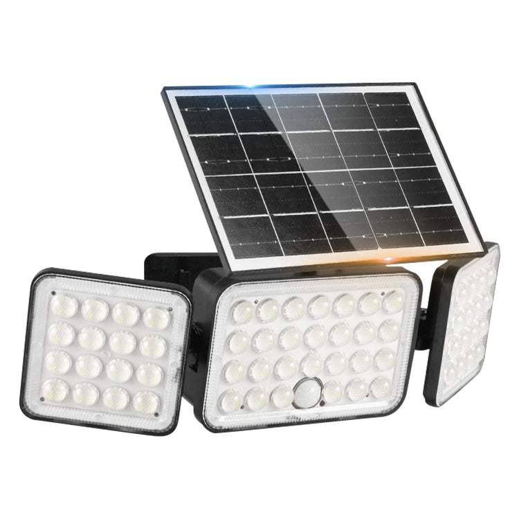 Sun Harbour | Solar Garden Wall Light | Waterproof 100W LED | Outdoor Solar Front Door Light | 3 Head Adjustable Flood Light | Sun Harbour Energy BD100
