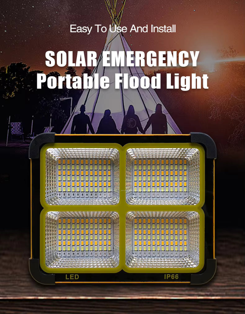 Sun Harbour | Solar LED Flood Light | USB Rechargeable Power Bank | Portable Camping Led Solar Flashlight | Emergency Camping Light | SunHarbour D-Series D8