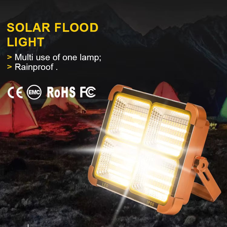 Sun Harbour | Solar LED Flood Light | USB Rechargeable Power Bank | Portable Camping Led Solar Flashlight | Emergency Camping Light | SunHarbour D-Series D8
