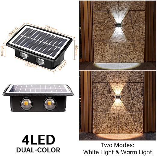 Sun Harbour | Solar Outdoor LED Wall Light Pack - Energy Efficient & Stylish - BDW4 Sun Harbour Energy