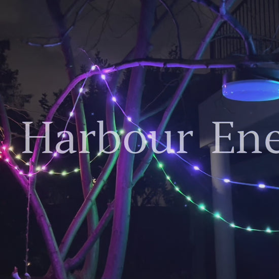 Sun Harbour | Solar 2000mAh LED Multi-Color & Warm White String Lights | 2-in-1 Rechargeable Tent Lantern | USB & Solar Charging - Sun Harbour Energy video showcase