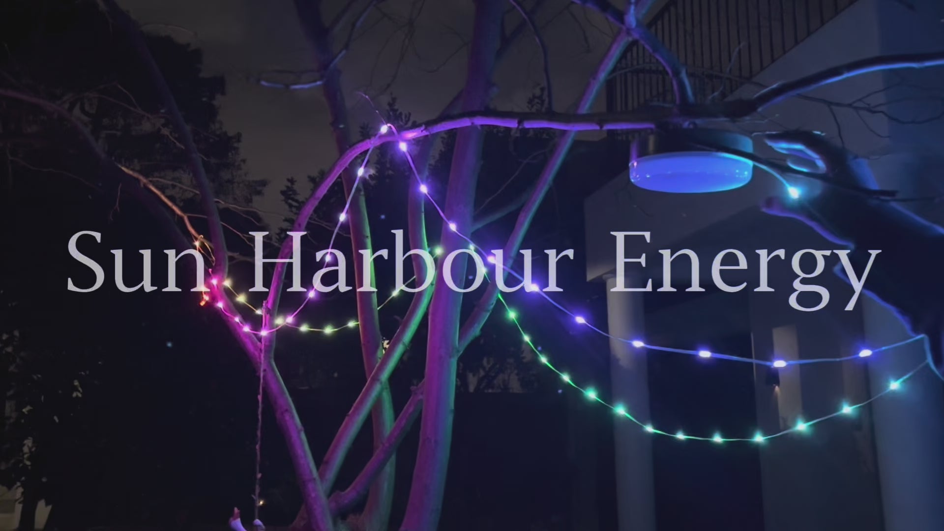 Sun Harbour | Solar 2000mAh LED Multi-Color & Warm White String Lights | 2-in-1 Rechargeable Tent Lantern | USB & Solar Charging - Sun Harbour Energy video showcase