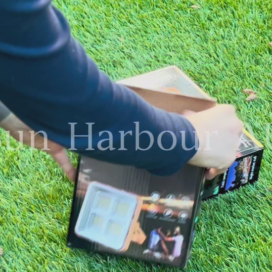 Sun Harbour | Solar LED Flood Light | USB Rechargeable Power Bank | Portable Camping Led Solar Flashlight | Emergency Camping Light | SunHarbour D-Series