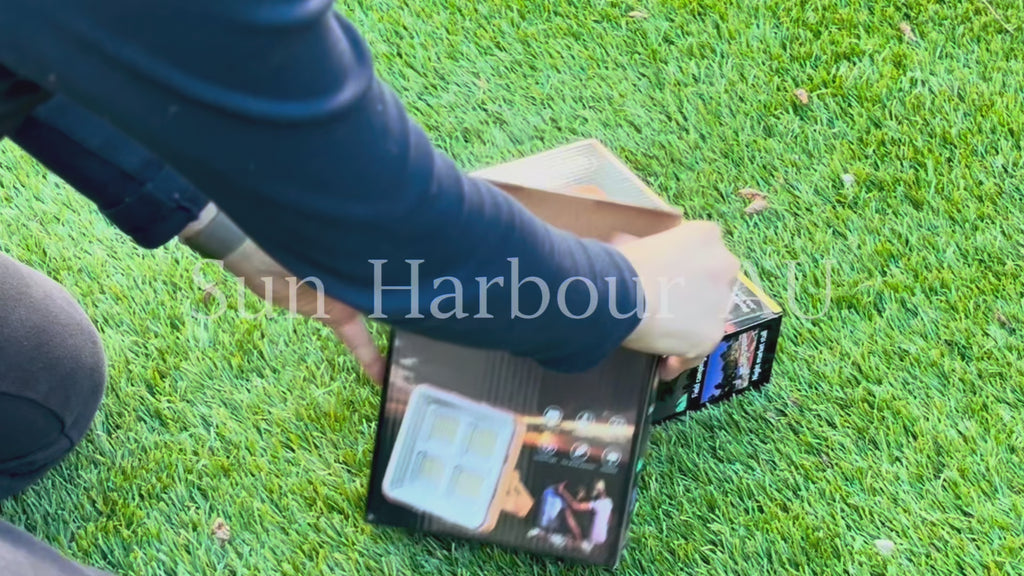 Sun Harbour | Solar LED Flood Light | USB Rechargeable Power Bank | Portable Camping Led Solar Flashlight | Emergency Camping Light | SunHarbour D-Series