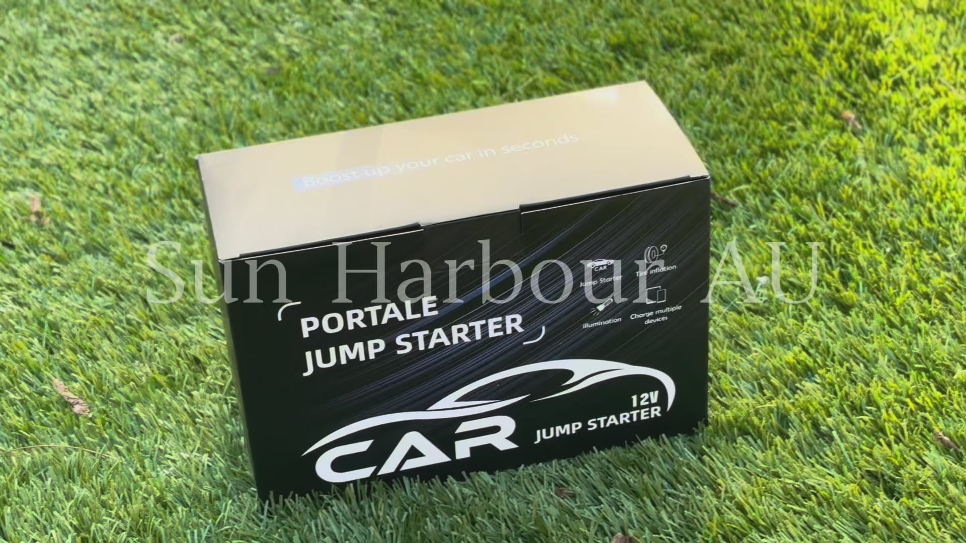 Sun Harbour | 1200A Jump Starter | Emergency Light | Air Compressor | Power Bank | 4-in-1 Kit - Sun Harbour Energy video showcase 1