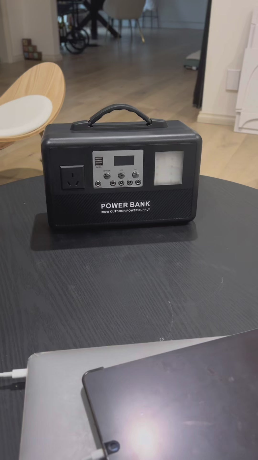 Sun Harbour | 300W LiFePO4 Portable Power Station | Wood Grain & Black Options | Lightweight Power Bank - Sun Harbour Energy GF-E300-video showcase