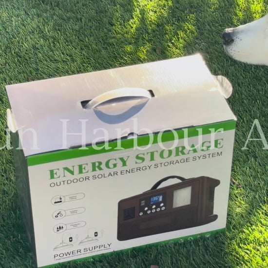 Sun Harbour | 300W LiFePO4 Portable Power Station | Wood Grain & Black Options | Lightweight Power Bank - Sun Harbour Energy GF-E300-video showcase