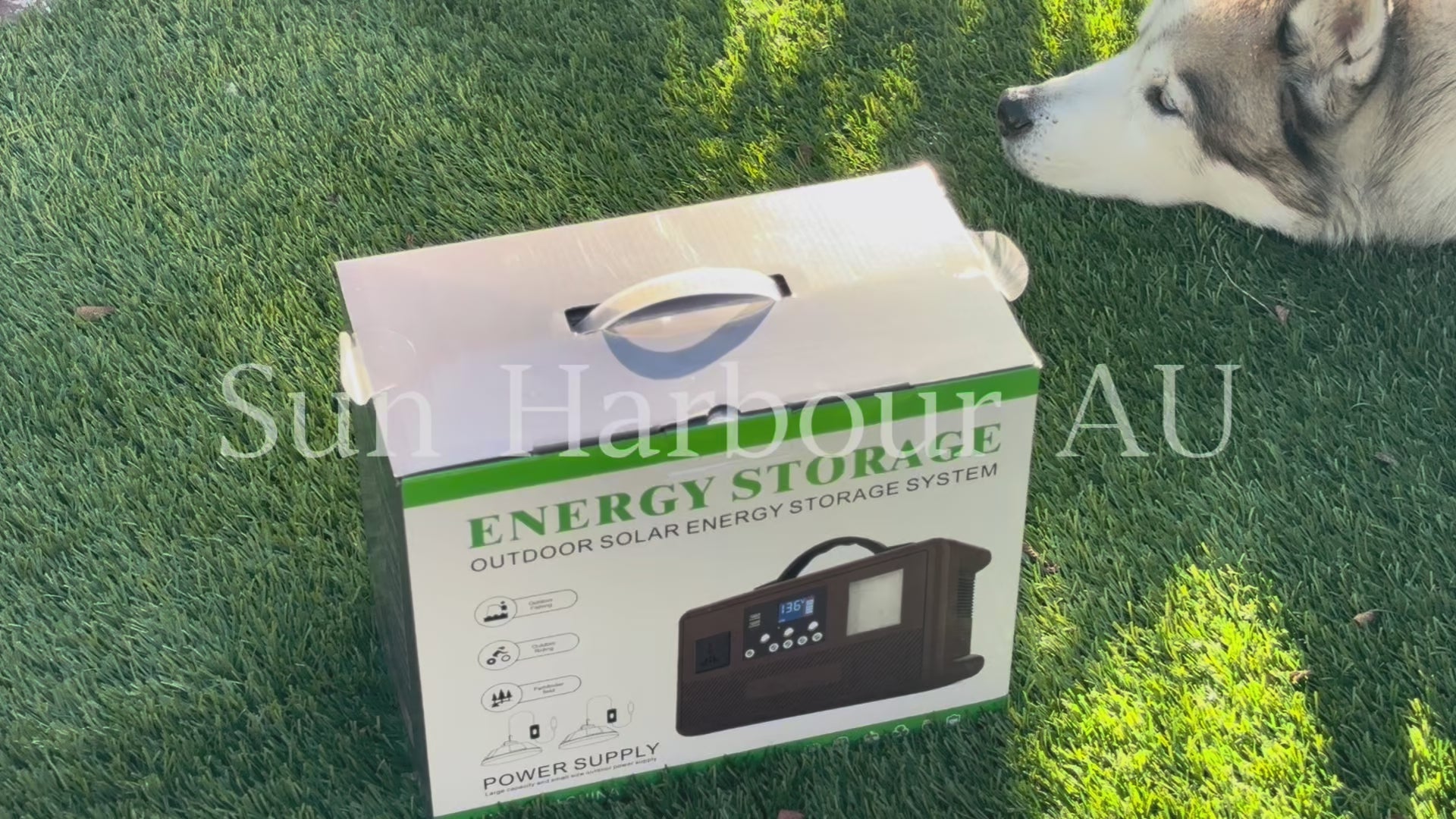 Sun Harbour | 300W LiFePO4 Portable Power Station | Wood Grain & Black Options | Lightweight Power Bank - Sun Harbour Energy GF-E300-video showcase